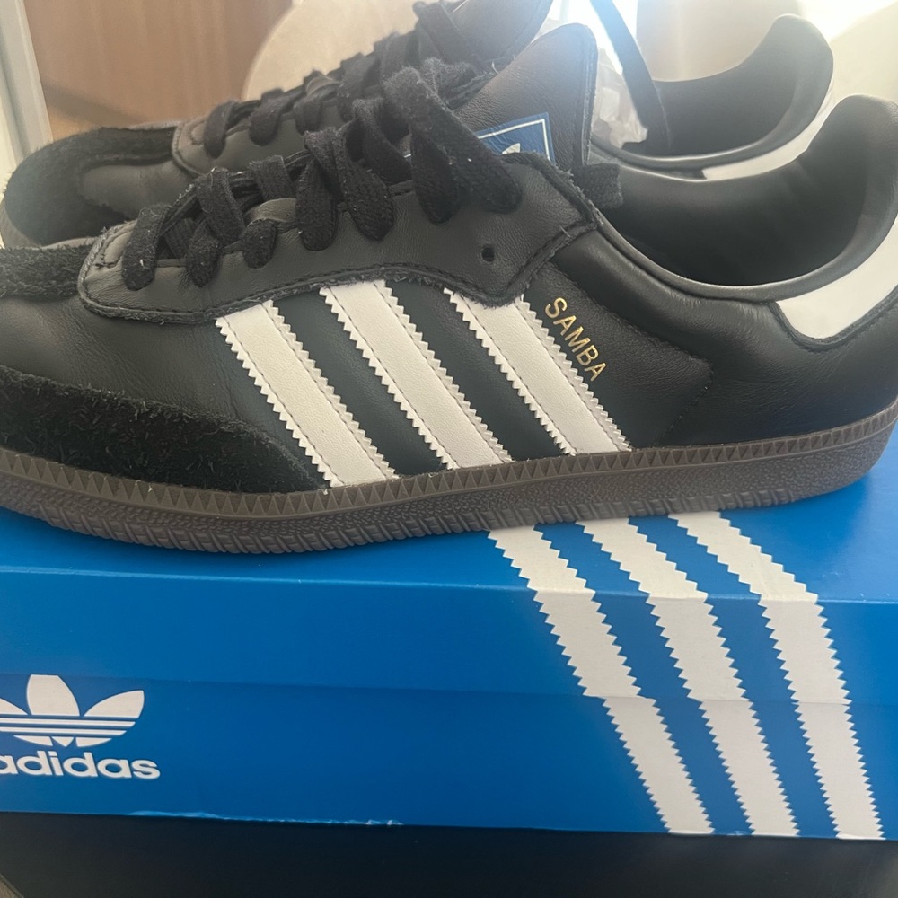 Adidas Samba Black Leather Sneakers